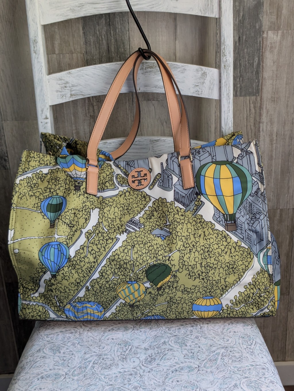 Tory Burch Large Ella With Hot Air Ballon Tote